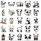 50PCS Cute Panda Skateboard Stickers Car Truck Luggage Decal Window Laptop Decor